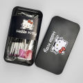 Hello Kitty Mini Makeup Grooming Brush Set set 7 in 1 - Makeup Combo Set - Makeup Brush Set.
