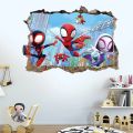 Creative Spiderman wall Sticker For Kid Room Baby Boy Bedroom Self-adhesive Home Murals Decoration PVC Decals Avenge Poster.