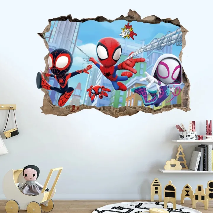 Creative%20Spiderman%20wall%20Sticker%20For%20Kid%20Room%20Baby%20Boy%20Bedroom%20Self-adhesive%20Home%20Murals%20Decoration%20PVC%20Decals%20Avenge%20Poster%20-%20Image%203