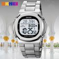 SKMEI Full Steel Muslim Azan Digital Men Watches for Prayer with Qibla Compass Adhan Alarm Hijri Islamic Wristwatch Montre homme.