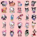 10/30/58pcs Dopamine Hello Kitty Pochacco Sanrio Stickers Kawaii Girls Sticker Decorative Scrapbooking Laptop Car Decal Toy Gift.