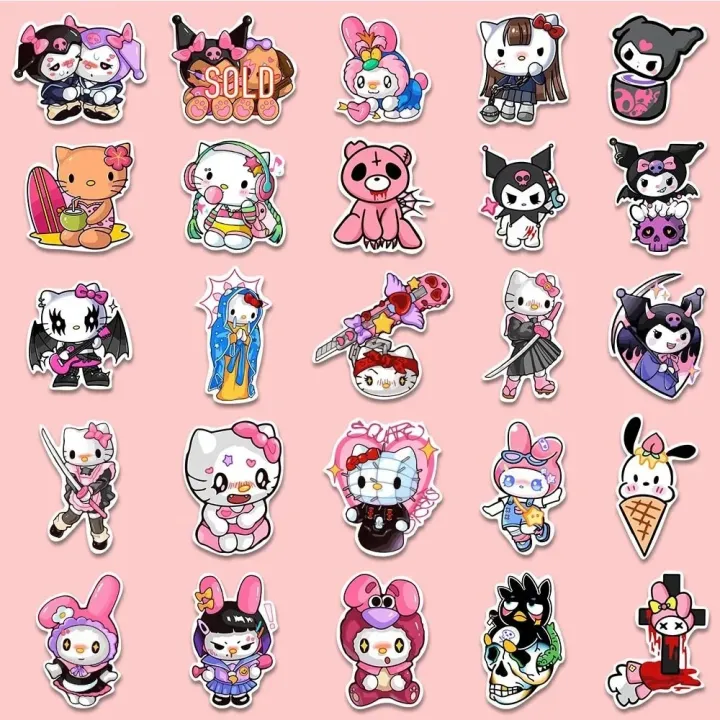 10/30/58pcs%20Dopamine%20Hello%20Kitty%20Pochacco%20Sanrio%20Stickers%20Kawaii%C2%A0Girls%20Sticker%20Decorative%20Scrapbooking%20Laptop%20Car%20Decal%20Toy%20Gift%20-%20Image%205