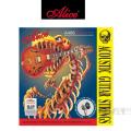 Alice A406 Acoustic Guitar String Set, Stainless Steel Plain String, Copper Alloy Winding, (80/20 Bronze Color) Anti-Rust Coating. 