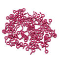 50 Pieces Colorful Small Mini Eyes Eye Needle Hook Eyelet Thread Gold Buckle Jewelry Making DIY. 