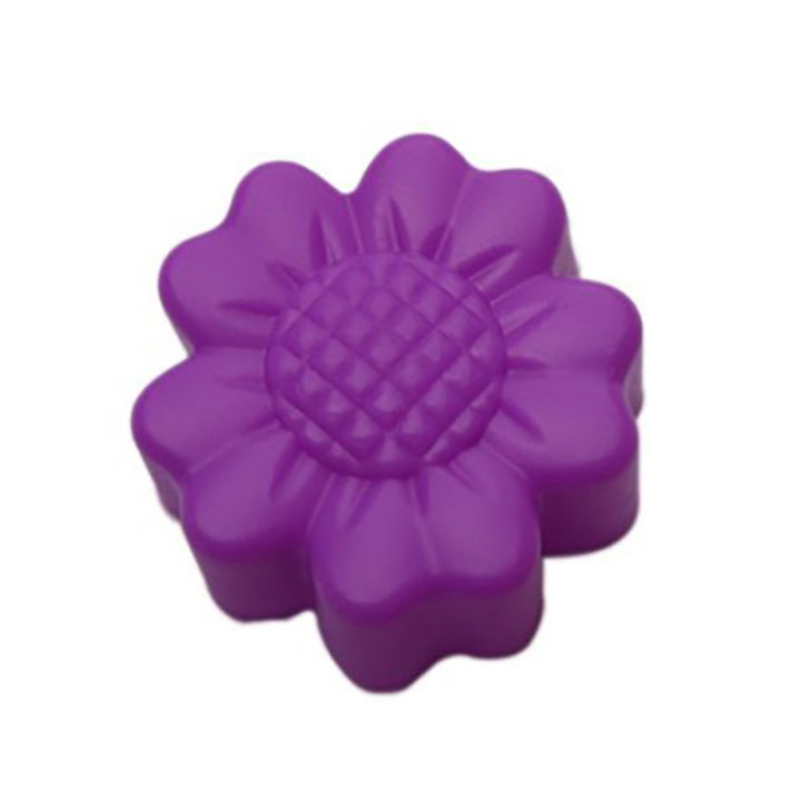 4Pcs%205cm%20Silicone%20Sunflower%20Cake%20Decoration%20Mold%20Dessert%20Making%20Baking%20Tools%20-%20Image%204