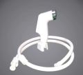 Toilet Push Shower Set Plastic White Colour.