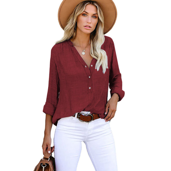 Ladies'%20Blouses%20Long%20Sleeve%20Casual%20Tops%20for%20Women%20Loose%20Shirts%20-%20Image%207