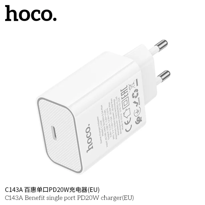 Hoco%20C143A%20PD20W%20Fast%20Charger%20Single%20port%20charging%20(EU)%20Plug%20Hoco%2020W%20Fast%20Charger%2020Watt%20PD%20Charger%2020%20Watt%20Fast%20Charger%20Adapter%20For%20iPhone%20iPad%20Apple%20all%20Smartphone%20-White%20-%20Image%204