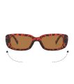 Classic Rectangle Leopard Frame Sunglasses For Women.