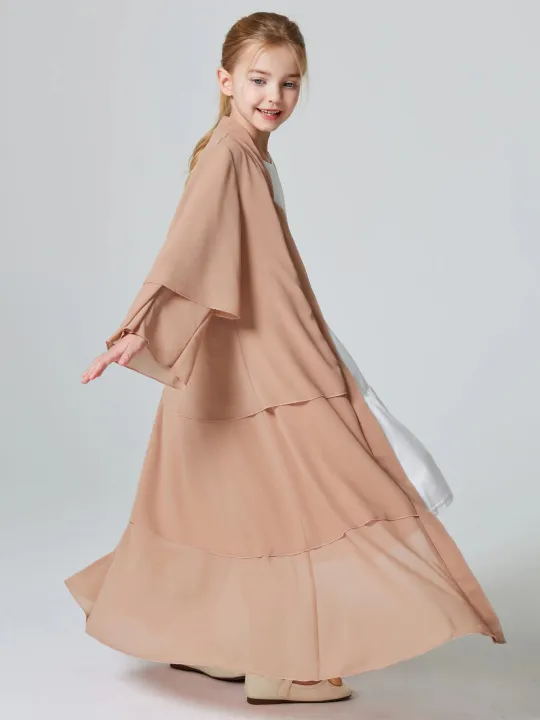 Ramadan%20Muslim%20Girls%203%20Layered%20Chiffon%20Kids%20Abaya%20Dress%20Open%20Front%20Abaya%20Kebaya%20Outerwear%20(Without%20Hijab)%20-%20Image%204
