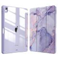 New- Marble Pattern Crystal Acrylic Leather Case with Pen Slot For iPad 9.7 2017 / 2018 / Air 2 / Air. 