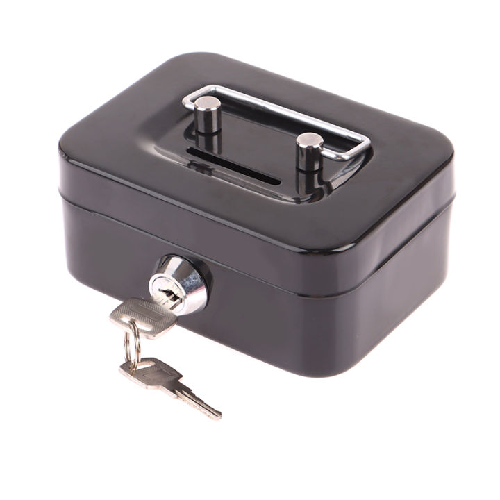 【Big-Sales】 Safe Box Mini Cash Box Metal Key Bank Small Security Lock ...