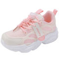 Girls mesh sneakers breathable dad shoes 2024 new fashion kids shoes student soft sole running.