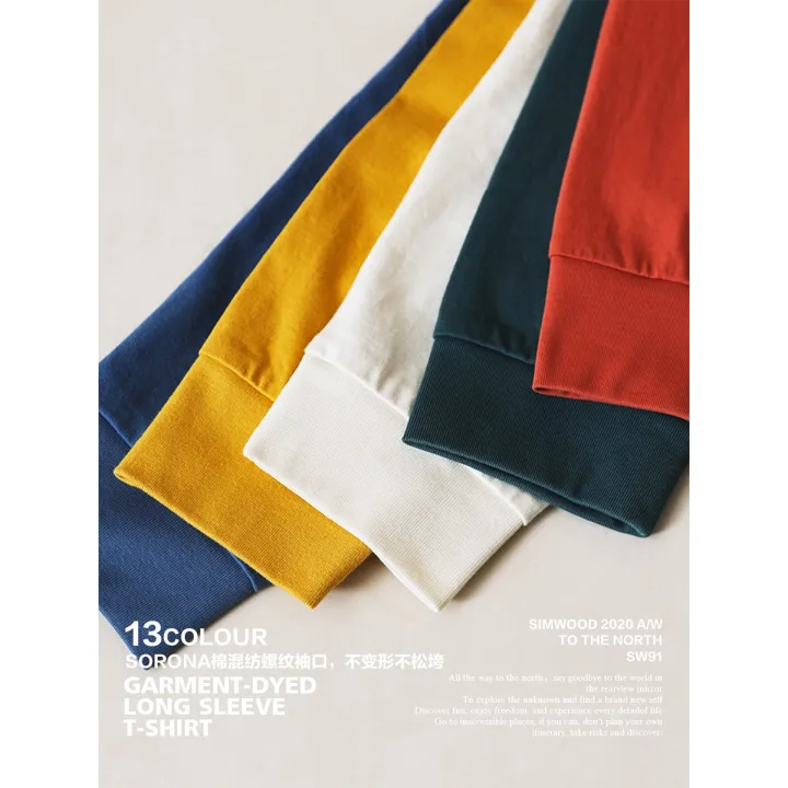 SIMWOOD%20Spring%20Long%20Sleeve%20T%20Shirt%20Men%20Solid%20Color%20100%25%20Cotton%20O-neck%20Tops%20Plus%20Size%20T-shirt%20%20SJ120967%20-%20Image%204