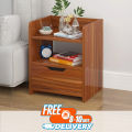 Nightstand Bedside Table Falling 1-drawer 1-compartment Bedroom Simple Storage Cabinet Side table Design by Nahid Furniture18x14x12".