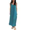 Chic Side Split: Casual Cotton Crepe Sundress for Warm Weather Adventures.
