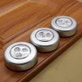 Pack of 3 Warm White LED Under-Unit Lights with 3 LEDs, 3000 Kelvin, Battery Operated, Kitchen Cabinet Lighting, Display Lighting - Table Lamp - Table Lamp - Table Lamp - Table Lamp. 