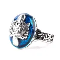 Hot Vintage Damon Stefan Salvatore Sun Family Vampire Diaries Crest Rings Metal Silver Mens Rings. 
