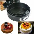 3 Piece Set Carbon Steel Springform Round Shape Cake Pan Mold Non-stick Baking Pan 3.