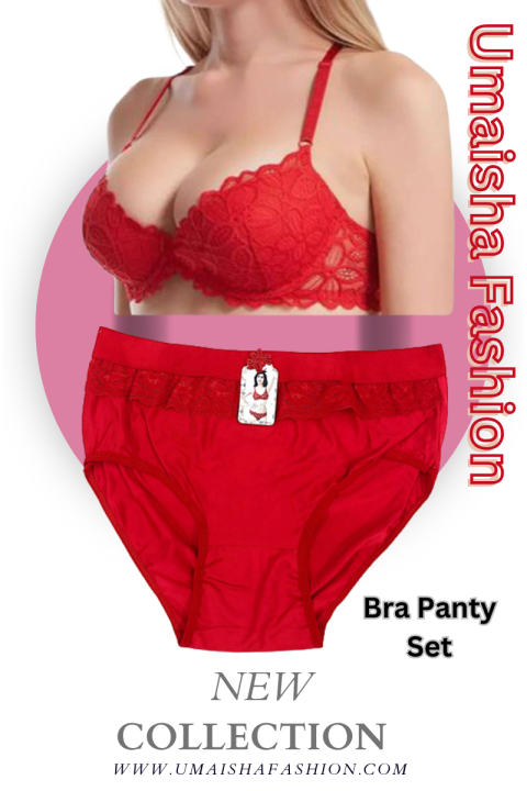 Foam Padded Bra and Silk Panty Set