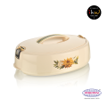Asian Elegant Casserole Oval Hotpot 4.0 Ltr White-Beige – DLX4000. 