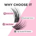 YUANZHIJIE DIY Clusters Little Devil Cosplay Eyelash Extensions Russian Faux Mink False Eyelashes Segemented Wispy Makeup Lashes. 