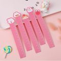 5pcs Cartoon Pet Straight Ruler Bookmarks Painting 12cm Scale Ruler Bendable Learn Kawaii Stationery Office School Supplies.