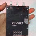 Mini amp ZK 502T+APP Mini amp Bluetooth 5.0 Subwoofer Amplifier Power 2*50W amplifier.