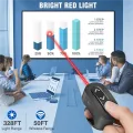 5X 2.4GHz Rechargeable Wireless Presenter Finger Ring with Red Light USB Presentation Remote for Win 10 8 Point. 
