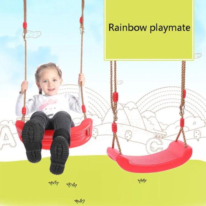 Kids%20Swing%20Flying%20Toy%20Garden%20Swing%20Kids%20Hanging%20Seat%20Toys%20with%20Height%20Adjustable%20Ropes%20Indoor%20Outdoor%20Toys%20Rainbow%20Curved%20Board%20-%20Image%202