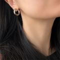 Stainless Steel Round Earrings For Men- 1 Pair. 