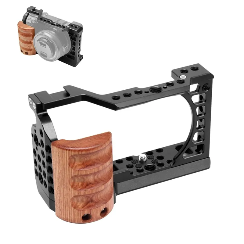 A6400 A6300 A6100 A6000 Wood Handle Metal Camera Cage