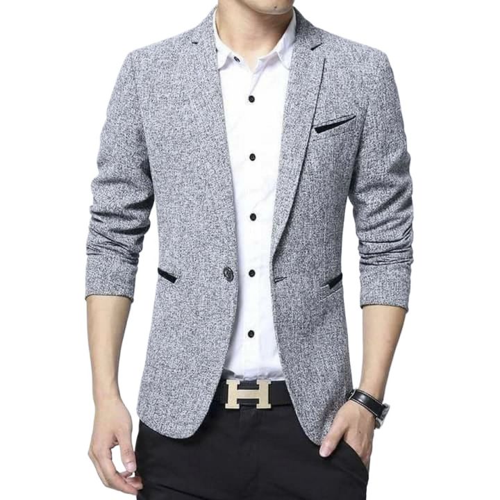 Synthetic%20Casual%20Blazer%20For%20Men%20-%20Image%203
