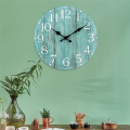 Wall Clock - Teal Green Wall Clocks Battery Operated Silent Non-Ticking - Turquoise Clock Decorative for Patio Office Easy to Use. 