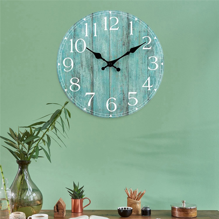 Wall%20Clock%20-%20Teal%20Green%20Wall%20Clocks%20Battery%20Operated%20Silent%20Non-Ticking%20-%20Turquoise%20Clock%20Decorative%20for%20Patio%20Office%20Easy%20to%20Use%20-%20Image%204