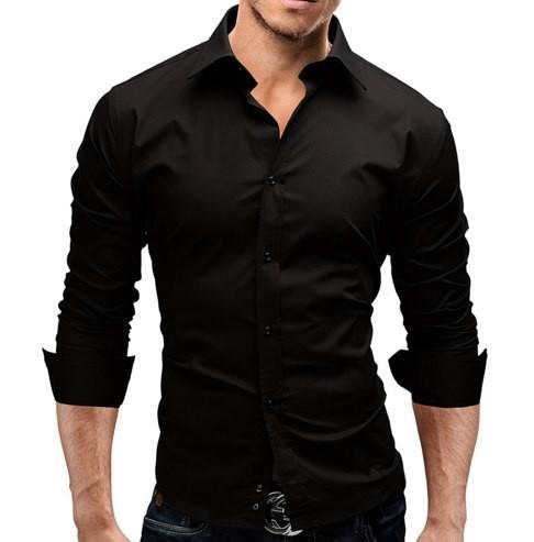 Black%20Cotton%20Long%20Sleeves%20Casual%20Shirt%20For%20Men%20-%20Image%203