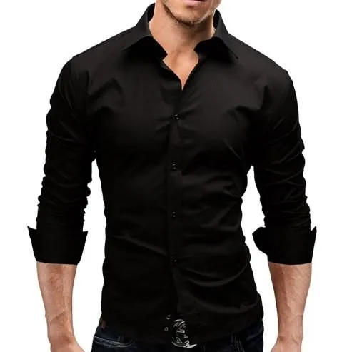 Black%20Cotton%20Long%20Sleeves%20Casual%20Shirt%20For%20Men%20-%20Image%203