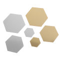 12Pcs Hexagonal Frame Stereoscopic Mirror Wall Sticker Decoration Cherry Super Store. 