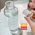 500/750ml Large Capacity Glass Water Bottle With Time Marker Cover For Water Drink Transparent Milk Juice Cup Simple Cup Gift.