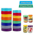 16 Pcs Recyclable for Ball Kerr Colored Food-Grade Mason Jars Home Storage Mason Jar Lids Canning Lid Caps. 