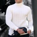 【New release】 Men Long Sleeve Sweater High Neck Men's Winter Sweater Solid Color Long Sleeve Turtleneck Top for Autumn/winter Clothing High. 