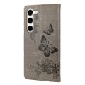 (COD)For Samsung Galaxy S23 5G Butterfly Embossed Horizontal Flip Leather Phone Case.