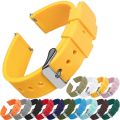 20mm 22mm Quick Release Silicone Watch Bands Soft Rubber Watch Bands Waterproof Men Women Unisex Flat Head Strap Watch Straps. 