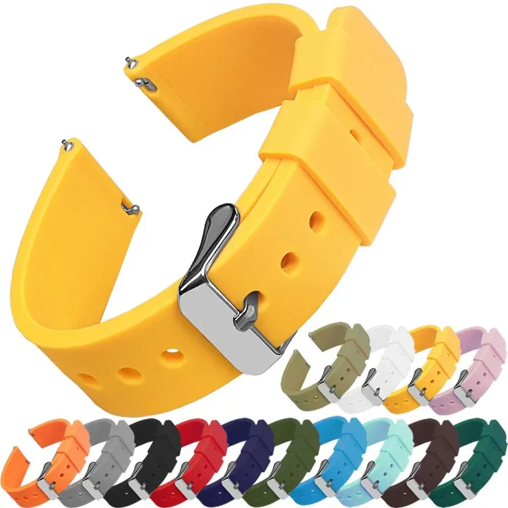 20mm%2022mm%20Quick%20Release%20Silicone%20Watch%20Bands%20Soft%20Rubber%20Watch%20Bands%20Waterproof%20Men%20Women%20Unisex%20Flat%20Head%20Strap%20Watch%20Straps%20-%20Image%202