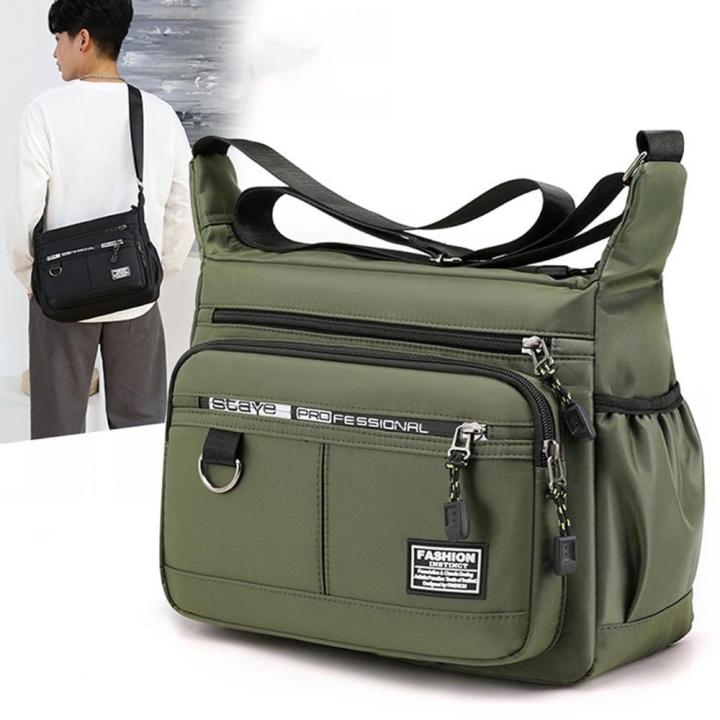 Men's Messenger Crossbody Shoulder Bags Men Small Sling Pack For Work Business Waterproof Oxford Packs Satchel Purse Father's Day gift For Dad