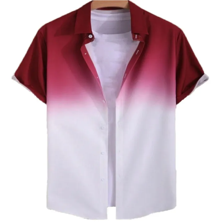 2023%20Cross-border%20Hawaiian%20Men's%20Short%20Sleeve%20Shirt%20Gradient%20Color%20Pocket%20Single%20Breasted%20Beach%20Casual%20Shirt%20-%20Image%205