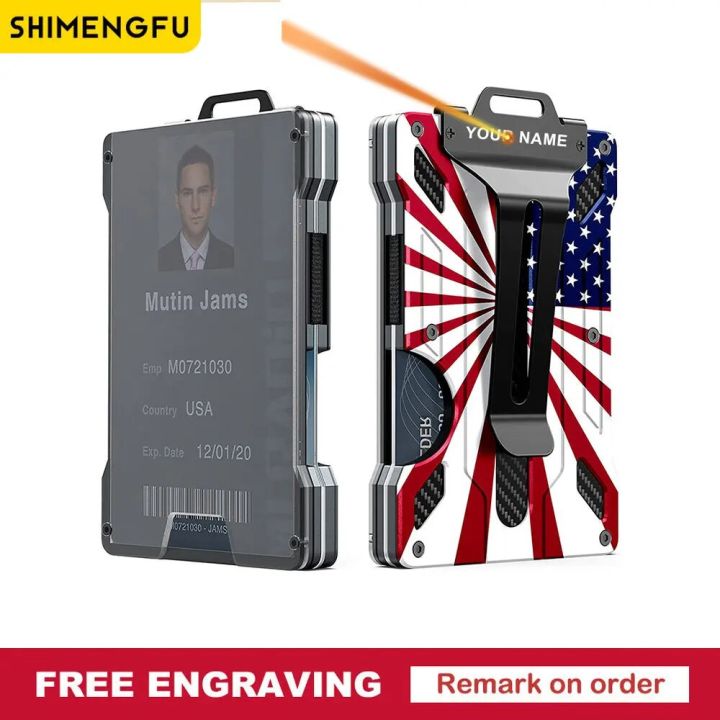 Customize%20Name%20Wallet%20For%20Men%20Slim%20Aluminum%20Metal%20Money%20Clip%20ID%20Badge%20Holder%20Case%20RFID%20Blocking%20Hold%20up%2015%20Cards%20with%20Cash%20Clip%20-%20Image%207