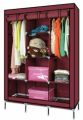 3 Door Storage Wardrobe Foldable and Movable Cloth/Fabric Wardrobe with Zip Up Collapsible Cupboard.