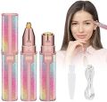 Electric Hair Remover Trimmer For Women，Rechargeable 2 in 1 Flawless Facial Razor. 