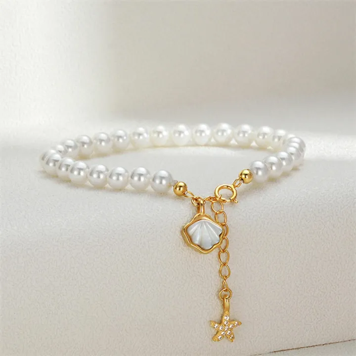 Pearl Bracelet Girl S925 Sterling Hand Jewelry Freshwater Pearl Bracelet For Girlfriend On Valentine's Day